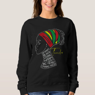 Sudadera Maestra negra Afro Retro Mes de Historia Negra