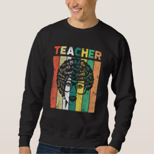Sudadera Maestra negra Afro Retro Mes de Historia Negra
