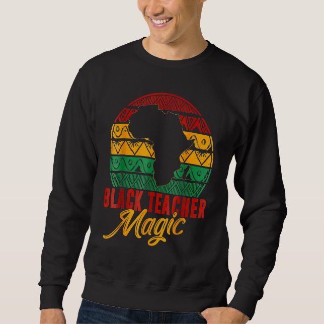 Sudadera Maestra negra mágica historia negra afroamericana (Anverso)