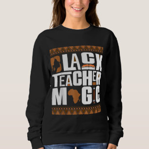 Sudadera Maestra negra mágica Melanin profesora historia ne