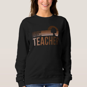 Sudadera Maestra negra retro afro-estadounidense negro