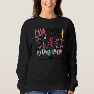 Sudadera Maestra Para Mujeres Mi Clase Está Llena De Corazó