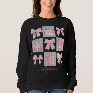Sudadera Maestra personalizada Coquette Pink Coquette Bow &