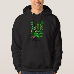 Sudadera Maestra preescolar de amor St Patrick's Day Appl