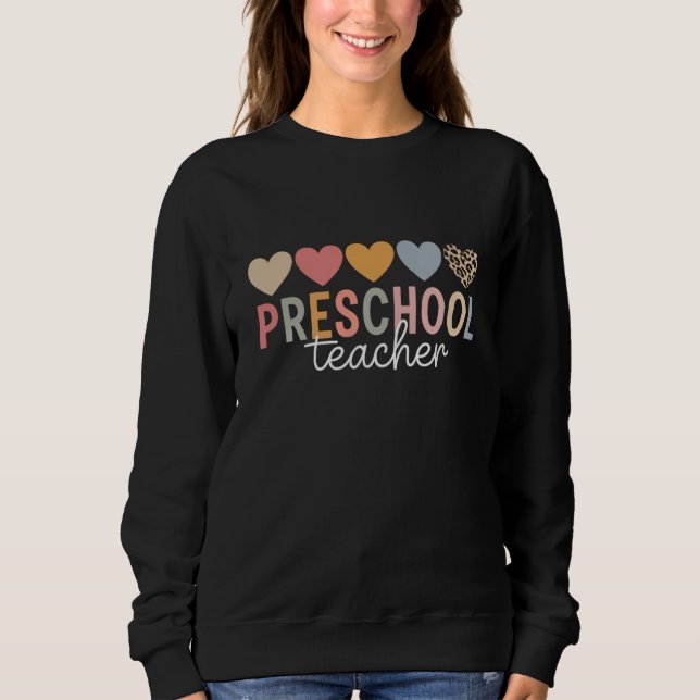 Sudadera Maestra Preescolar De Vuelta a la Escuela  (Anverso)