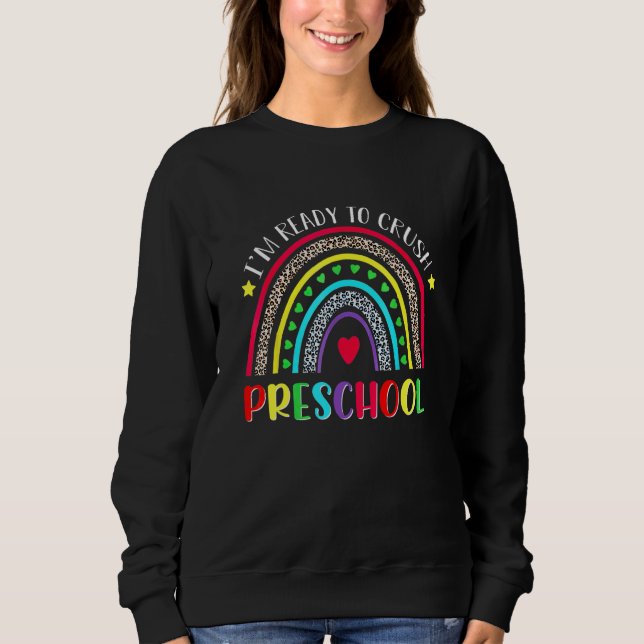 Sudadera Maestra Preescolar Estudiante Boho Leopardo Espald (Anverso)