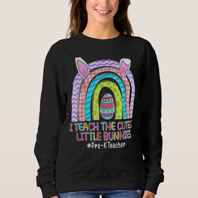 Sudadera Maestra Preuniversitaria Del Arcoiris Enseña A Los (Anverso)