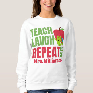 Sudadera Maestra Repetida De Teach Laugh
