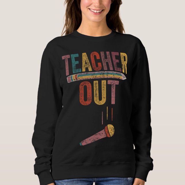 Sudadera Maestra Retirada Fuera Mic Drop Retirement End De  (Anverso)
