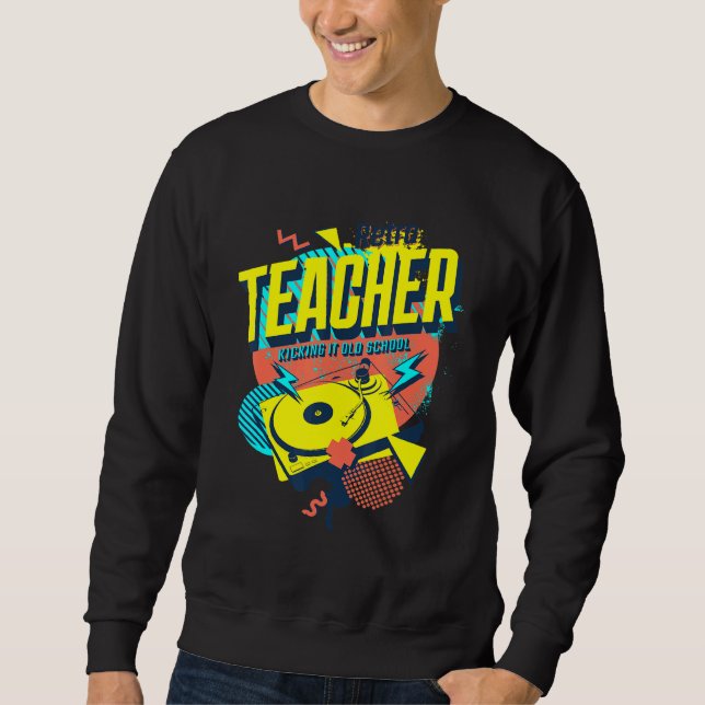 Sudadera Maestra Retro Elemental De Vuelta A La Escuela (Anverso)