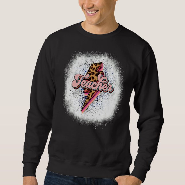 Sudadera Maestra Retro Lámpara Bleached Leopard Teac (Anverso)