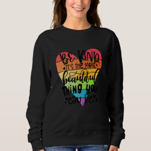 Sudadera Maestra sé amable, es lo más bello que haces