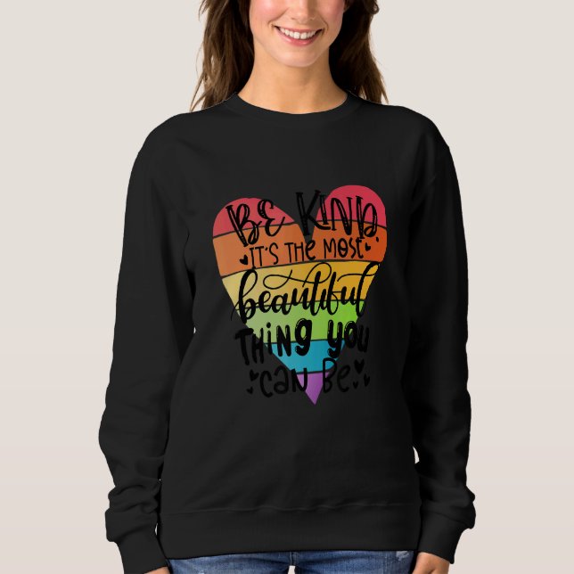 Sudadera Maestra sé amable, es lo más bello que haces (Anverso)