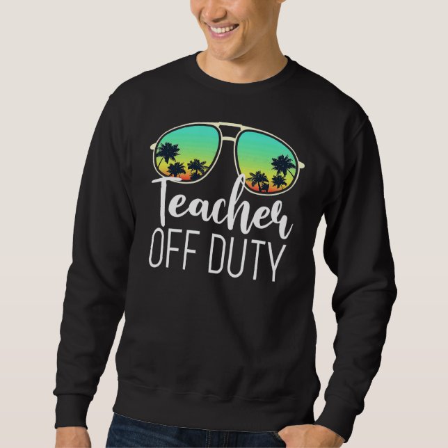Sudadera Maestra Sin Deber Gafas De Sol Árbol De Palm El Úl (Anverso)