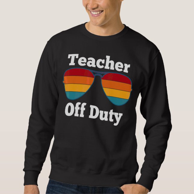 Sudadera Maestra sin servicio Gafas de sol profesor Summer  (Anverso)