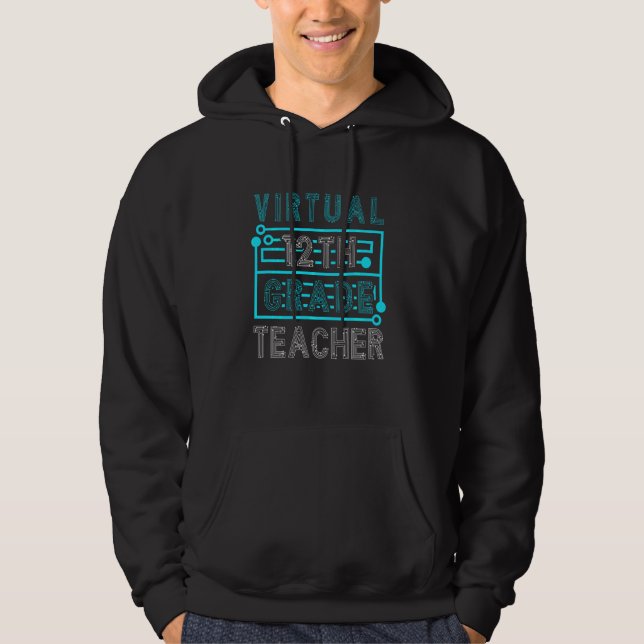 Sudadera Maestra Virtual De 12 Grados Puede Enseñar Práctic (Anverso)