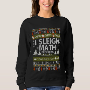 Sudadera Maestra y Maestra Yo Sleigh Math Problemas a Navid