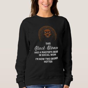 Sudadera Maestría en Maestría de la Reina Negra Msw Social 