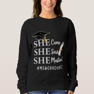 Sudadera Maestría MSW Máster en Trabajo Social Graduado