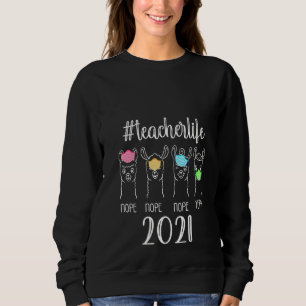 Sudadera Maestría Mujer Vida Cute Llama Máscara Cuarenta