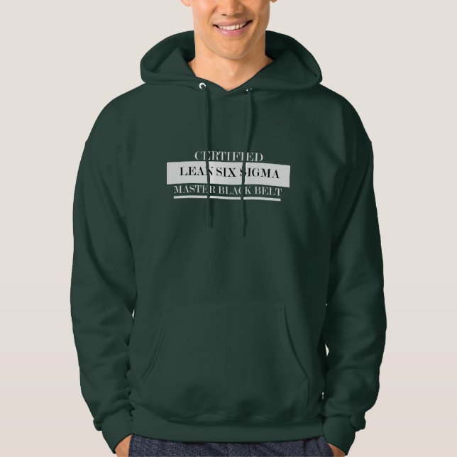 Sudadera Maestro Cinturón Negro - Lean Six Sigma (Anverso)