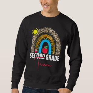 Sudadera Maestro de 2do Grado Arcoíris Regreso a la Escuela