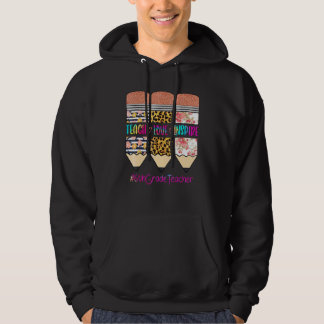 Sudadera Maestro de 6º grado Enseña Amor Inspira Lápiz Leop