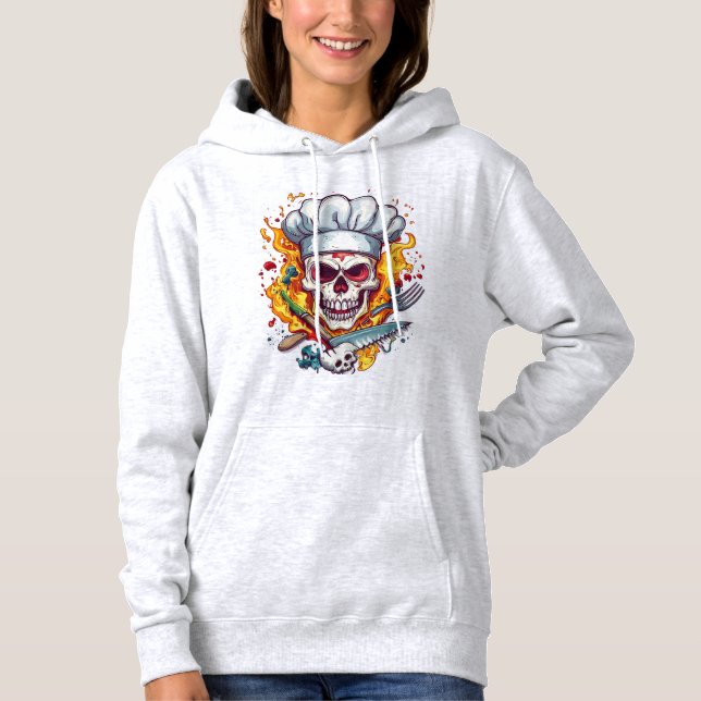 Sudadera Maestro de Cocina Chef Calavera (Anverso)