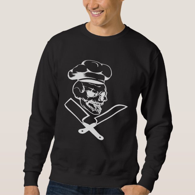 Sudadera Maestro de cocina culinario Skull Pro Chef (Anverso)