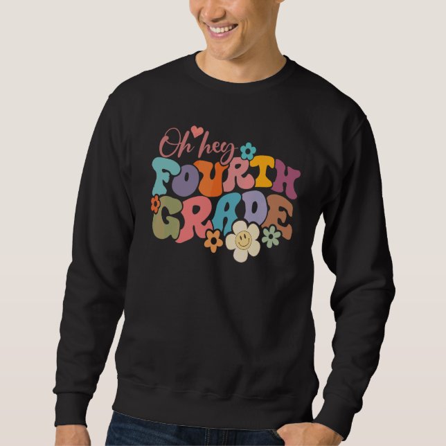 Sudadera Maestro de Cuarto Grado Estudiante De vuelta a la  (Anverso)