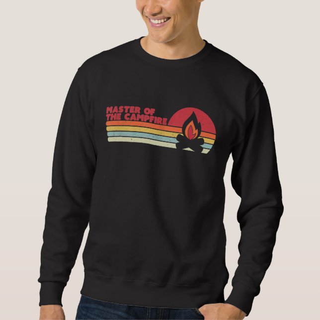 Sudadera Maestro De Estilo Retro De Camping De La Fogata (Anverso)