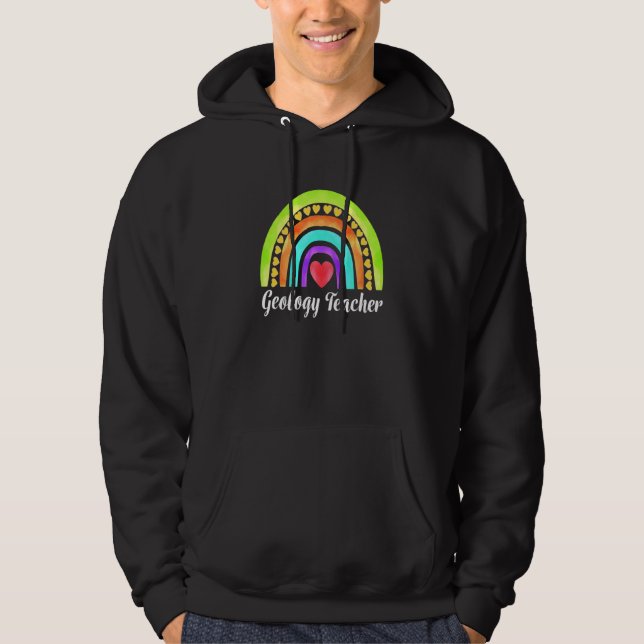 Sudadera Maestro de Geología Corazones y Arcoíris (Anverso)