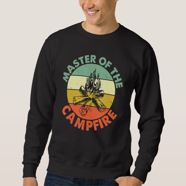 Sudadera Maestro De La Fogata Papá Camping Camping (Anverso)