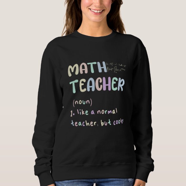 SUDADERA MAESTRO DE MATEMÁTICAS, COMO UN MAESTRO NORMAL PER (Anverso)