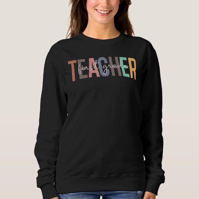 Sudadera Maestro de primer grado de vuelta a la escuela pri (Anverso)