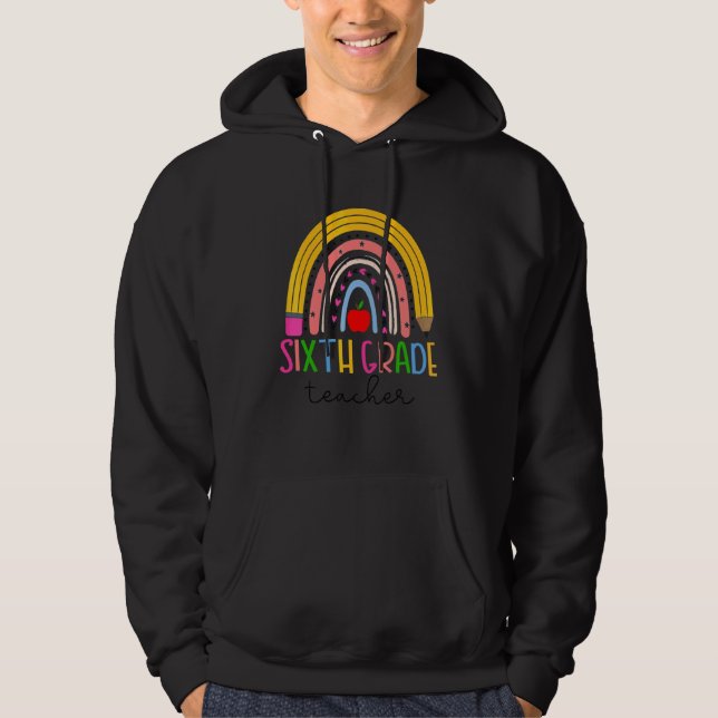 Sudadera Maestro de Sexto Grado Regreso a la Escuela Boho A (Anverso)