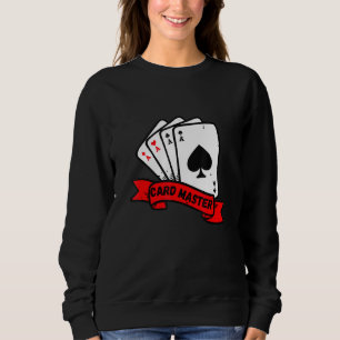Sudadera Maestro de tarjetas - Jugar cartas Poker Rummy Bla