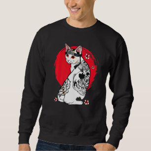 Sudadera Maestro de tatuaje de gatos de Samurai Senpai japo