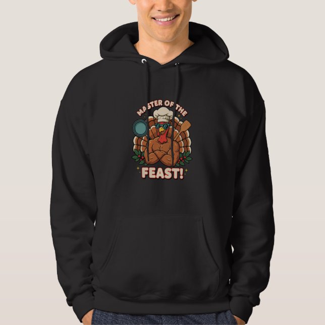 Sudadera Maestro del Pavo Chef de la Fiesta de Acción de Gr (Anverso)