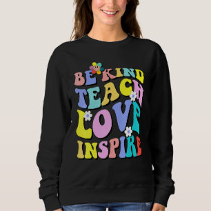 Sudadera Maestro Groovy Hippy Sé Amable Enseña Amor Inspira