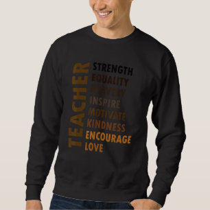 Sudadera Maestro Melanina Mes de la Historia Negra Afro Neg