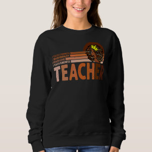 Sudadera Maestro negro retro enseño fuerza amor igualitario