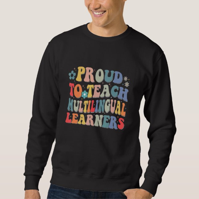 Sudadera Maestro orgulloso de enseñar a estudiantes multili (Anverso)