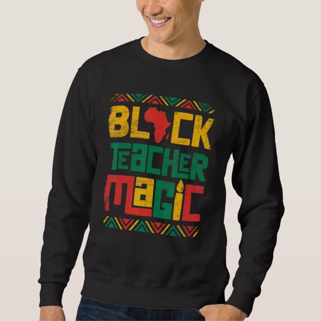 Sudadera Maestros negros profesores de magia hombres histor (Anverso)