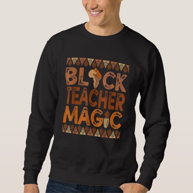 Sudadera Maestros negros profesores de magia hombres histor (Anverso)