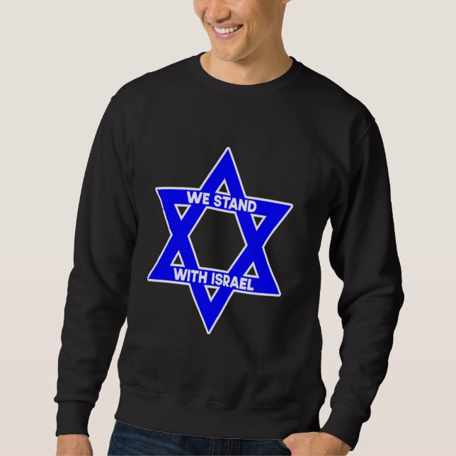 Sudadera Magen David con Israel - Apoye a Je (Anverso)