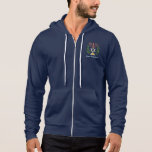 Sudadera Magen persa David Menorah<br><div class="desc">Esta imagen fue adaptada de una antigua teja judía persa y cuenta con una menorah con un Magen David (Estrella de David) enmarcado por ramas de olivo. Se han conservado las imperfecciones de la imagen original pintada a mano.</div>