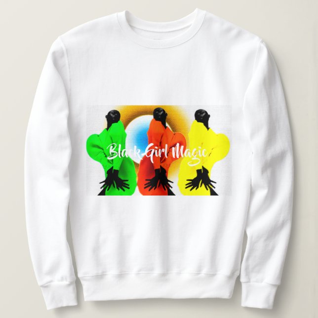Sudadera Magia de Chica Negra  (Anverso del diseño)