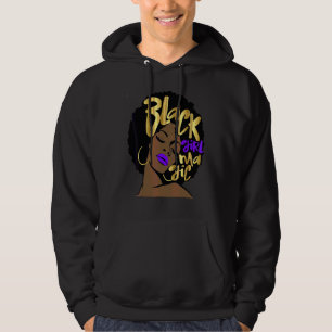Sudadera Magia de Chica Negra Afro Mujer Púrpura Violeta Di