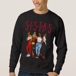 Sudadera Magia de Chica Negra de Hermanas Diversión Mujeres